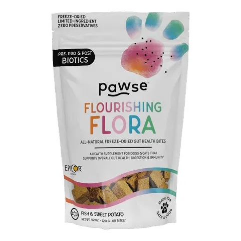 1ea Pawse Flourishing Flora 60ct- 30 day supply for 50lb Dog NO-CBD - Healing/First Aid